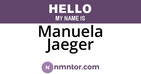 Manuela Jaeger