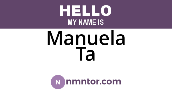Manuela Ta