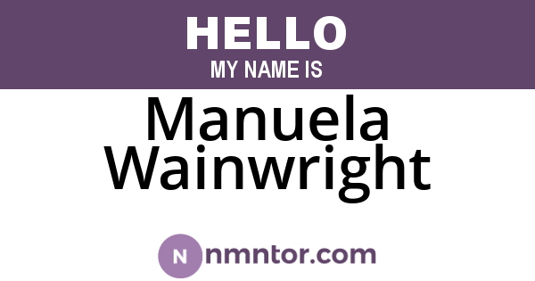 Manuela Wainwright