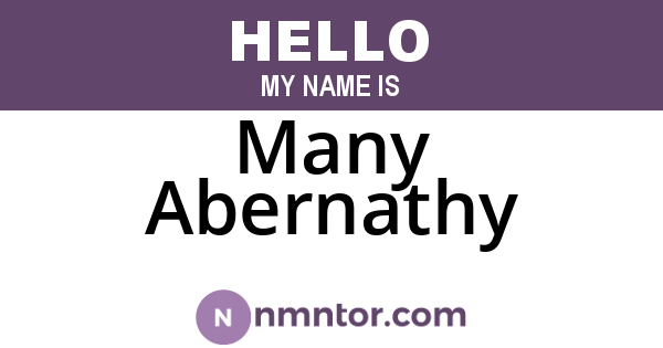 Many Abernathy