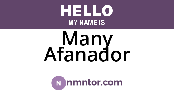 Many Afanador