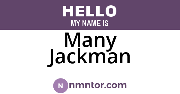 Many Jackman