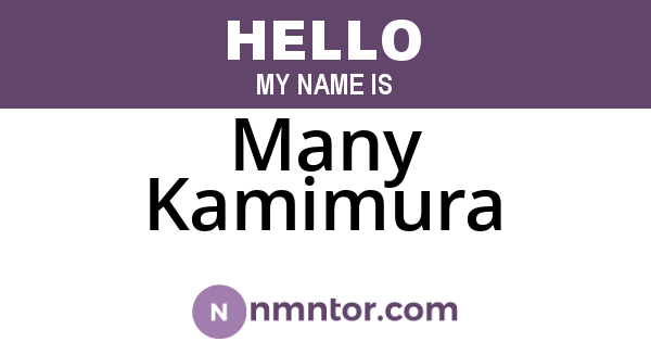 Many Kamimura