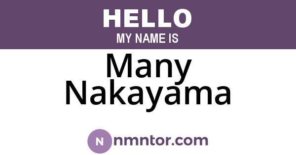 Many Nakayama