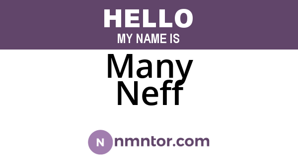 Many Neff