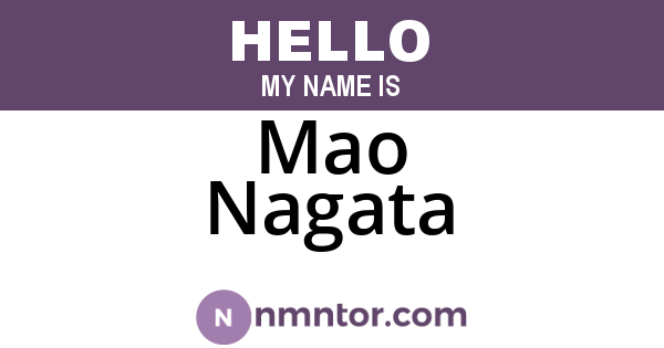 Mao Nagata