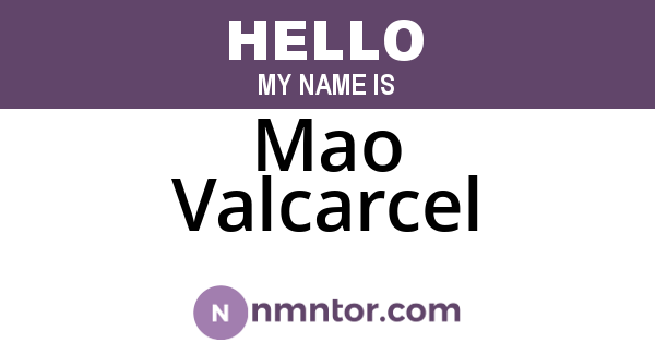 Mao Valcarcel