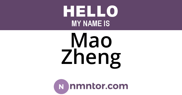 Mao Zheng