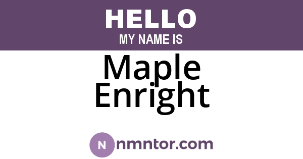 Maple Enright