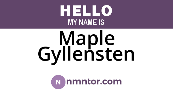 Maple Gyllensten