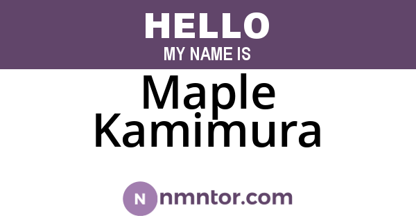 Maple Kamimura