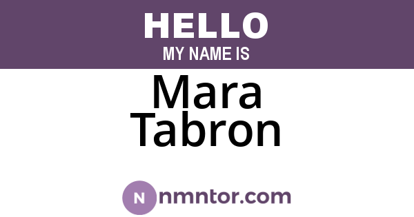 Mara Tabron