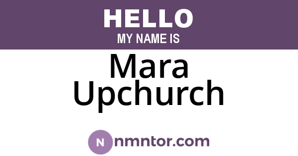 Mara Upchurch