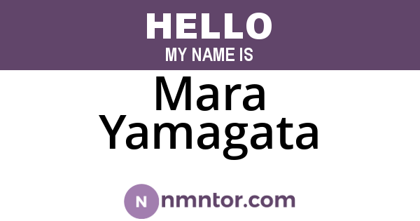 Mara Yamagata