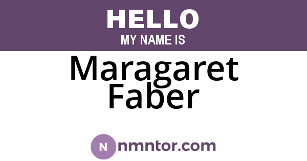 Maragaret Faber