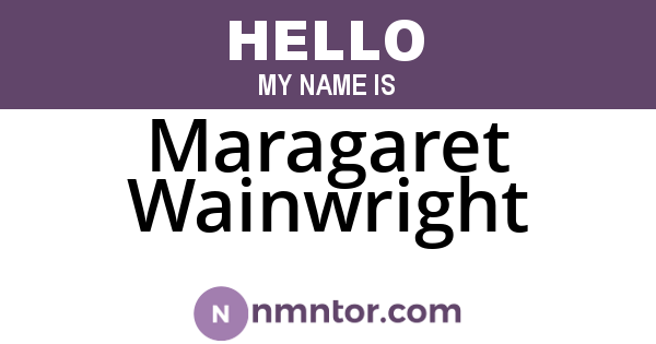 Maragaret Wainwright