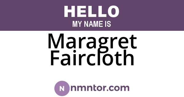 Maragret Faircloth