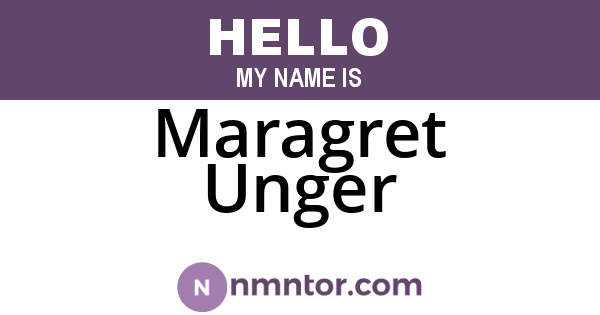 Maragret Unger
