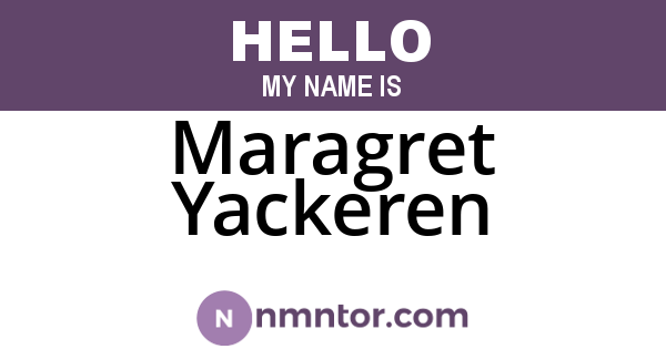 Maragret Yackeren