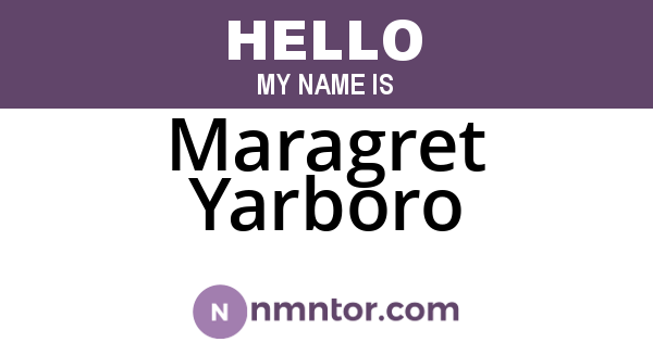Maragret Yarboro