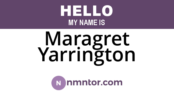 Maragret Yarrington