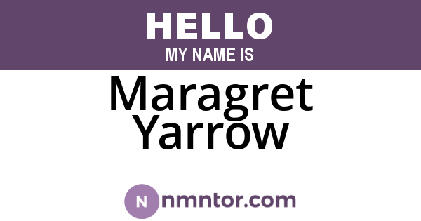 Maragret Yarrow
