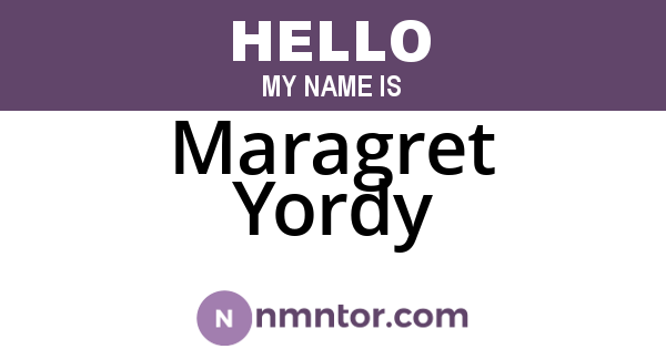 Maragret Yordy