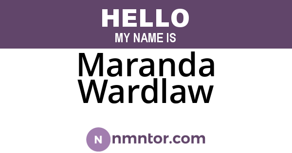 Maranda Wardlaw