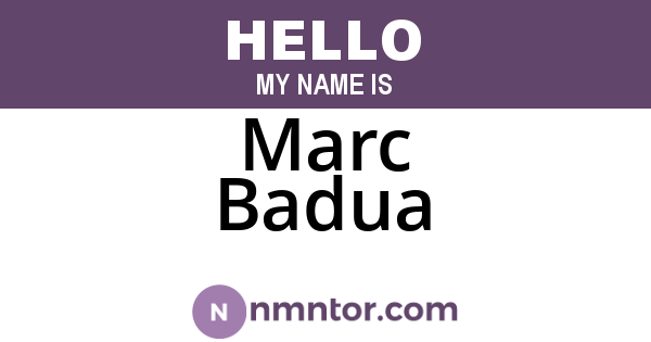 Marc Badua
