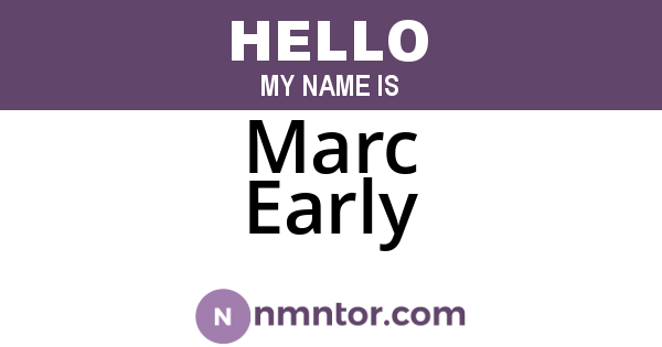 Marc Early