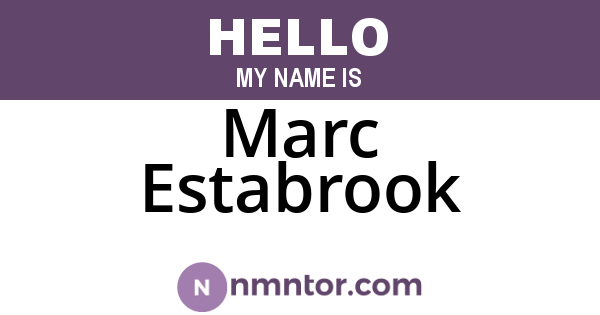 Marc Estabrook