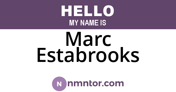 Marc Estabrooks