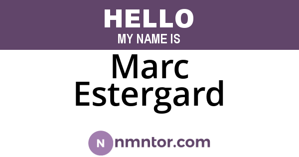 Marc Estergard