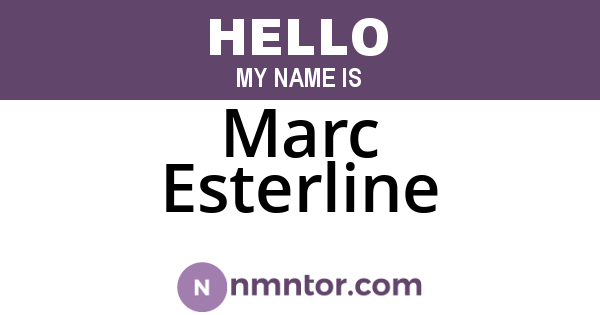 Marc Esterline
