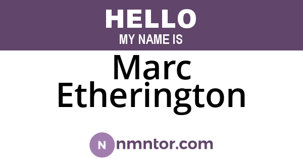 Marc Etherington