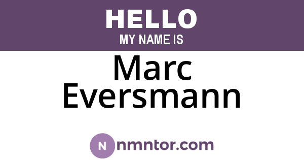 Marc Eversmann