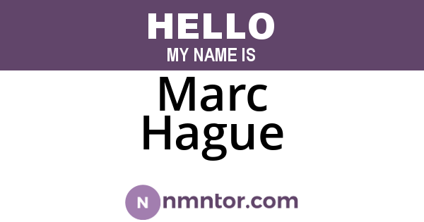 Marc Hague