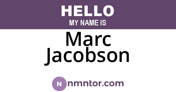 Marc Jacobson