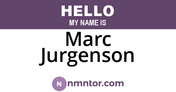 Marc Jurgenson