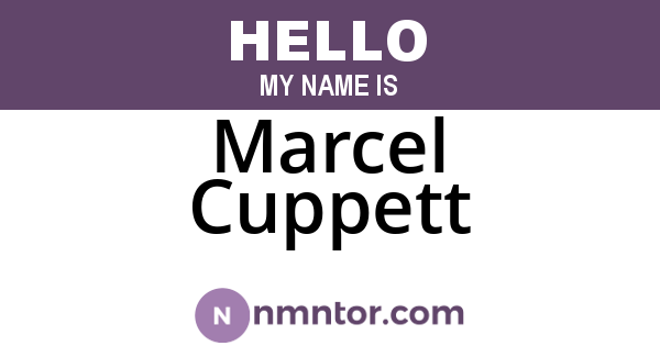 Marcel Cuppett