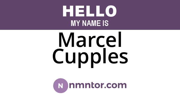Marcel Cupples