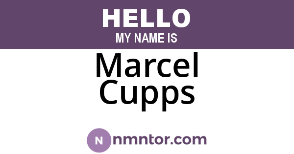Marcel Cupps
