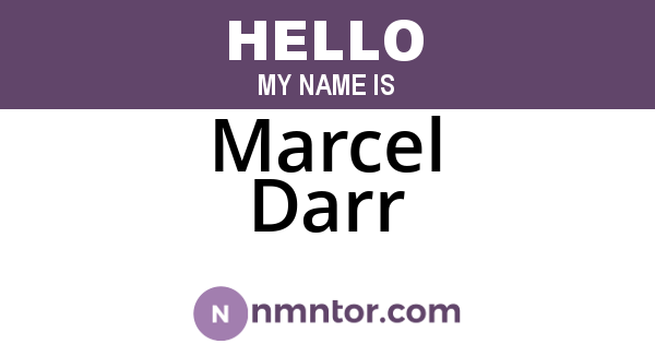 Marcel Darr