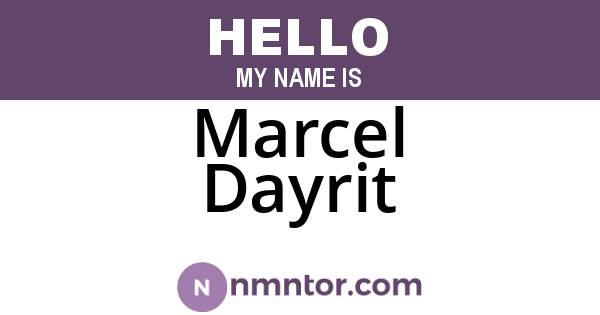 Marcel Dayrit