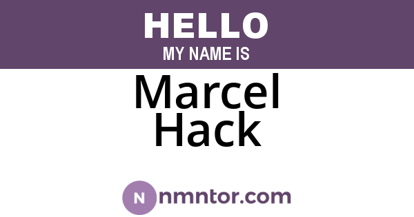 Marcel Hack