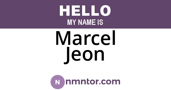 Marcel Jeon