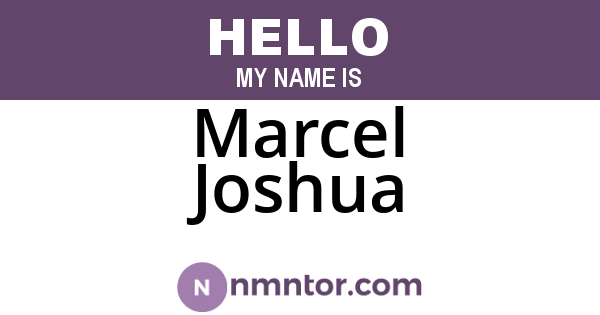 Marcel Joshua