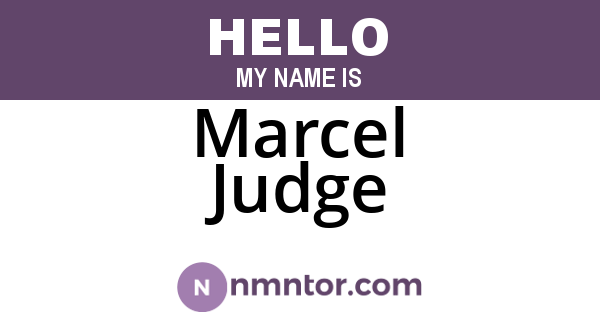 Marcel Judge