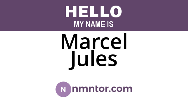 Marcel Jules