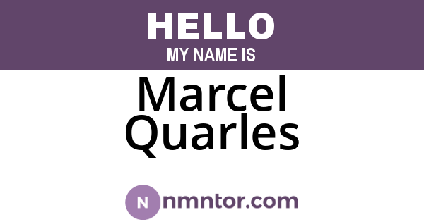 Marcel Quarles